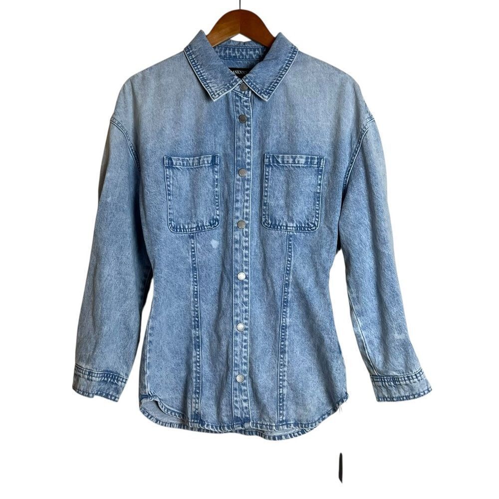 NWT! Blank NYC light denim shirt. Size small